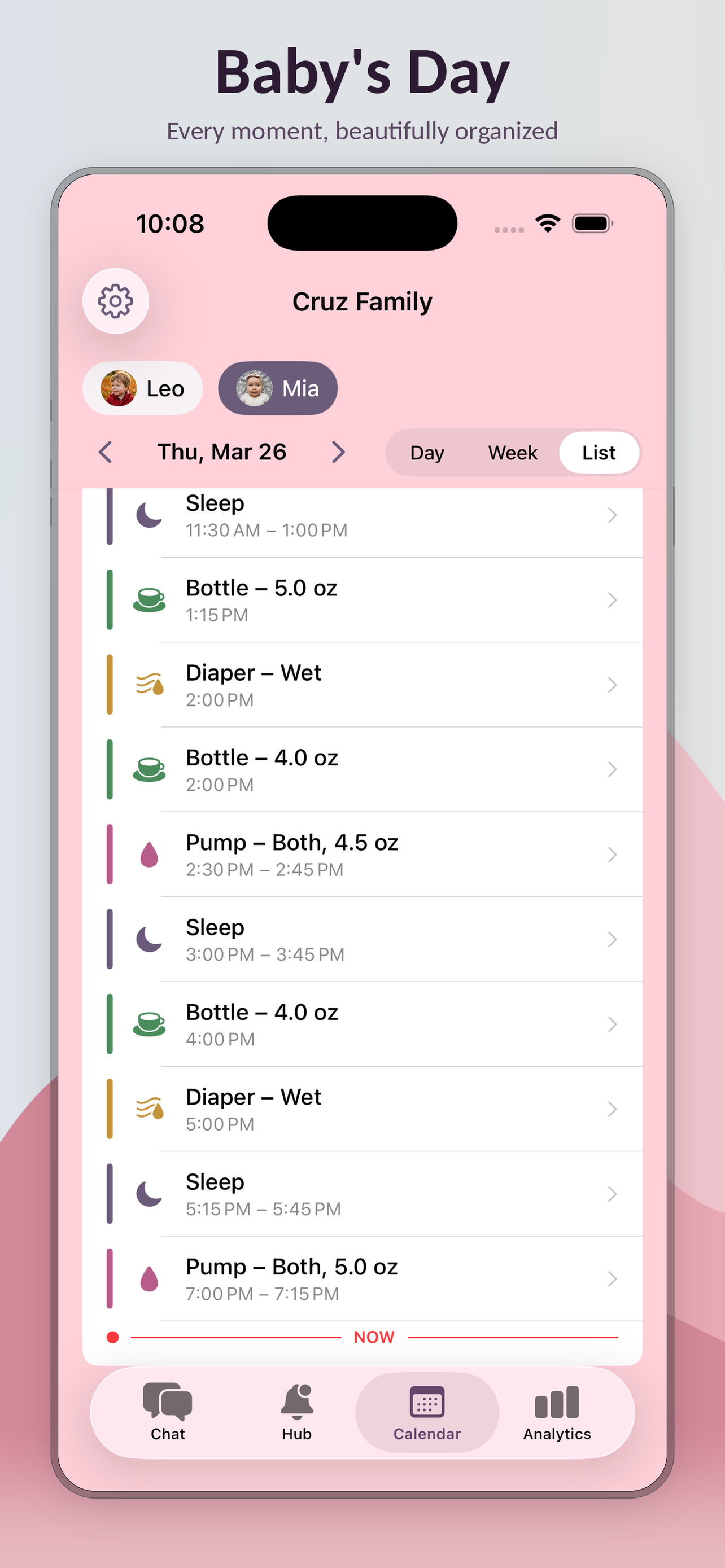 Calendar view